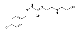 1-[(E)-(4-chlorophenyl)methylideneamino]-3-[2-(2-hydroxyethylamino)ethyl]urea结构式