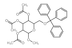 a-D-Glucopyranoside, methyl6-O-(triphenylmethyl)-, 2,3,4-triacetate结构式