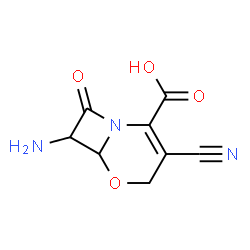 5-Oxa-1-azabicyclo[4.2.0]oct-2-ene-2-carboxylicacid,7-amino-3-cyano-8-oxo-,结构式