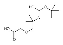 [2-Methyl-2-({[(2-methyl-2-propanyl)oxy]carbonyl}amino)propoxy]ac etic acid结构式