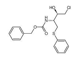 [1(R)-phenylthiomethyl-2(R)-hydroxy-3-chloropropyl]carbamic acid benzyl ester Structure