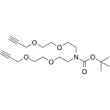 N-Boc-N-bis(PEG2-propargyl)结构式