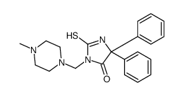 3-[(4-methylpiperazin-1-yl)methyl]-5,5-diphenyl-2-sulfanylideneimidazolidin-4-one Structure