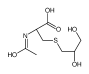 (2R)-2-acetamido-3-(2,3-dihydroxypropylsulfanyl)propanoic acid结构式