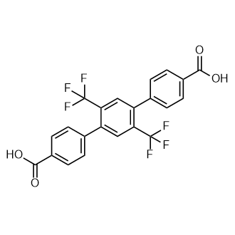 2',5'-bis(Trifluoromethyl)-[1,1':4',1''-terphenyl]-4,4''-dicarboxylic acid structure