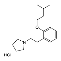 1-[2-(3-methylbutoxy)phenethyl]pyrrolidinium chloride结构式