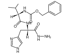 Nα-(N-benzyloxycarbonyl-valyl)-histidine hydrazide结构式