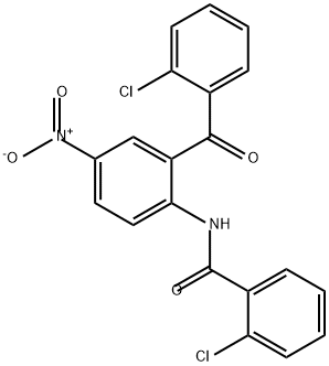 Benzamide, 2-chloro-N-[2-(2-chlorobenzoyl)-4-nitrophenyl]- Structure