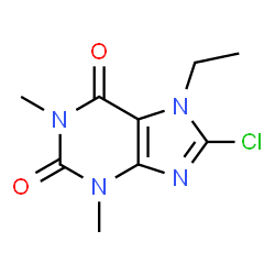 8-Chloro-7-ethyl-1,3-dimethyl-3,7-dihydro-1H-purine-2,6-dione Structure