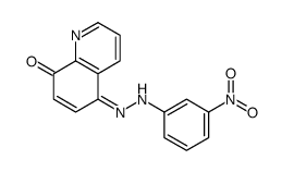 5-[(3-nitrophenyl)hydrazinylidene]quinolin-8-one结构式