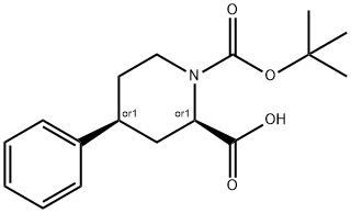 1,2-Piperidinedicarboxylic acid, 4-phenyl-, 1-(1,1-dimethylethyl) ester, (2R,4S)-rel- picture