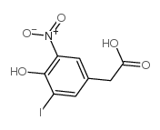 4-羟基-3-碘-5-硝基苯乙酸结构式