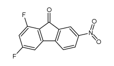 1,3-DIFLUORO-7-NITRO-9H-FLUOREN-9-ONE结构式