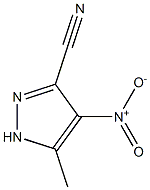 5-methyl-4-nitro-1H-pyrazole-3-carbonitrile结构式