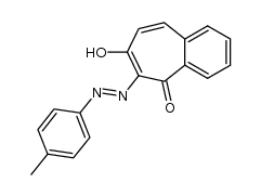 6-Hydroxy-7-p-tolylazo-2,3-benzotropon结构式