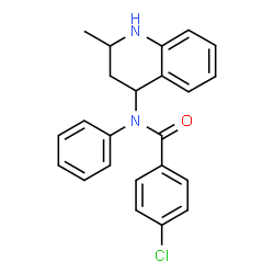 4-Chloro-N-(2-methyl-1,2,3,4-tetrahydroquinolin-4-yl)-N-phenylbenzamide结构式