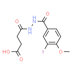 4-[2-(3-Iodo-4-methoxybenzoyl)hydrazino]-4-oxobutanoic acid结构式