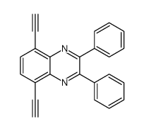 5,8-diethynyl-2,3-diphenylquinoxaline structure