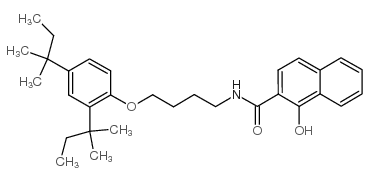 N-[4-[2,4-双(1,1-二甲基丙基)苯氧基]丁基]-1-羟基-2-萘甲酰胺结构式
