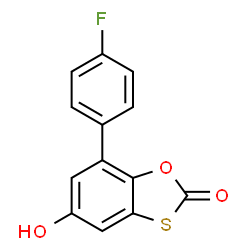 7-(4-fluorophenyl)-5-hydroxybenzo[d][1,3]oxathiol-2-one structure