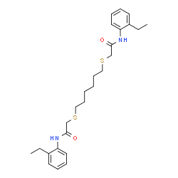 2-[(6-([2-(2-ETHYLANILINO)-2-OXOETHYL]SULFANYL)HEXYL)SULFANYL]-N-(2-ETHYLPHENYL)ACETAMIDE picture