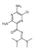 3,5-diamino-N-[bis(dimethylamino)methylidene]-6-chloropyrazine-2-carboxamide结构式