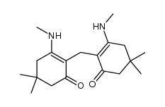 2,2'-Methylen-bis(5,5-dimethyl-3-methylamino-2-cyclohexen-1-on)结构式