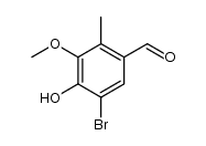 5-bromo-4-hydroxy-3-methoxy-2-methylbenzaldehyde结构式