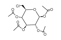 1,2,3,4-tetra-O-acetyl-6-chloro-6-deoxy-β-D-glucopyranose Structure