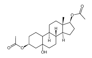 Oestran-3β,5β,17β-triol-3,17-diacetat Structure