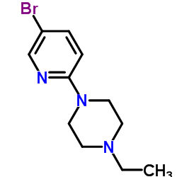 1-(5-溴吡啶-2-基)-4-乙基哌嗪结构式