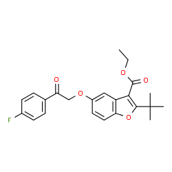 ethyl 2-(tert-butyl)-5-(2-(4-fluorophenyl)-2-oxoethoxy)benzofuran-3-carboxylate Structure