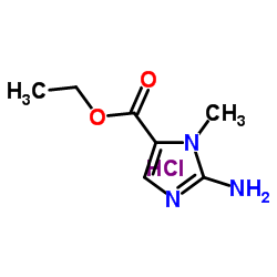 2-氨基-1-甲基-1H-咪唑-5-羧酸乙酯盐酸盐结构式