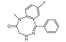 8-fluoro-3,4-dihydro-1-methyl-6-phenyl-1,4,5-benzotriazocin-2(1H)-one Structure