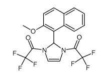 1,3-bis-(trifluoroacetyl)-2-(2-methoxy-1-naphthyl)-4-imidazoline结构式