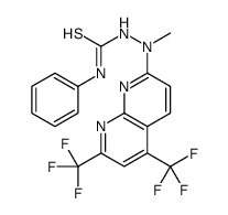 2-[5,7-Bis(trifluoromethyl)-1,8-naphthyridin-2-yl]-2-methyl-N-phe nylhydrazinecarbothioamide结构式