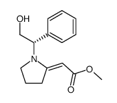 [1-((S)-2-hydroxy-1-phenylethyl)pyrrolidin-2-ylidene]acetic acid methyl ester结构式