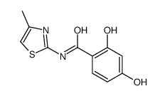 2,4-dihydroxy-N-(4-methyl-1,3-thiazol-2-yl)benzamide结构式
