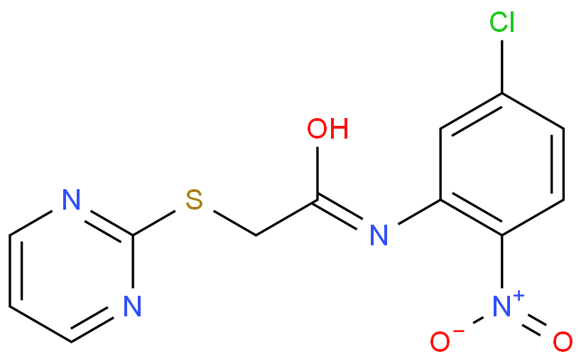 N-(5-chloro-2-nitrophenyl)-2-(2-pyrimidinylthio)acetamide Structure