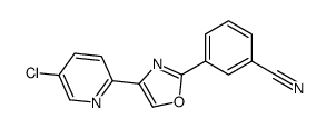 3-[4-(5-chloropyridin-2-yl)-1,3-oxazol-2-yl]benzonitrile结构式