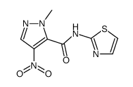 1H-Pyrazole-5-carboxamide,1-methyl-4-nitro-N-2-thiazolyl-(9CI) structure