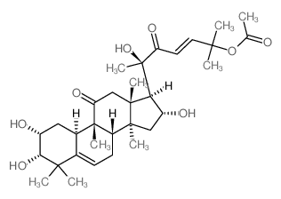 19-Norlanosta-5,23-diene-11,22-dione,25-(acetyloxy)-2,3,16,20-tetrahydroxy-9-methyl-, (2a,3a,9b,10a,16a,23E)- (9CI)结构式