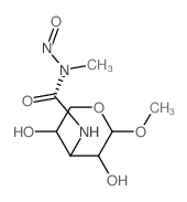 3-(3,5-dihydroxy-2-methoxy-oxan-4-yl)-1-methyl-1-nitroso-urea structure