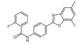 N-[4-(5,7-dimethyl-1,3-benzoxazol-2-yl)phenyl]-2-fluorobenzamide Structure