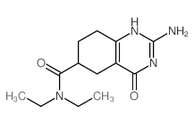 6-Quinazolinecarboxamide,2-amino-N,N-diethyl-3,4,5,6,7,8-hexahydro-4-oxo- Structure