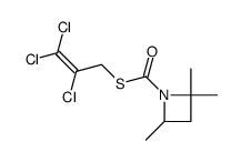 2,2,4-Trimethyl-azetidine-1-carbothioic acid S-(2,3,3-trichloro-allyl) ester结构式