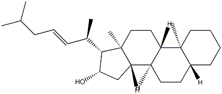 (22E)-5α-Cholest-22-en-16β-ol结构式