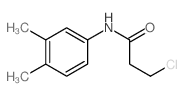 3-chloro-N-(3,4-dimethylphenyl)propanamide structure