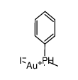 (dimethylphenylphosphine)iodogold(I) Structure