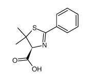 (S)-5,5-dimethyl-2-phenyl-4,5-dihydro-thiazole-4-carboxylic acid结构式